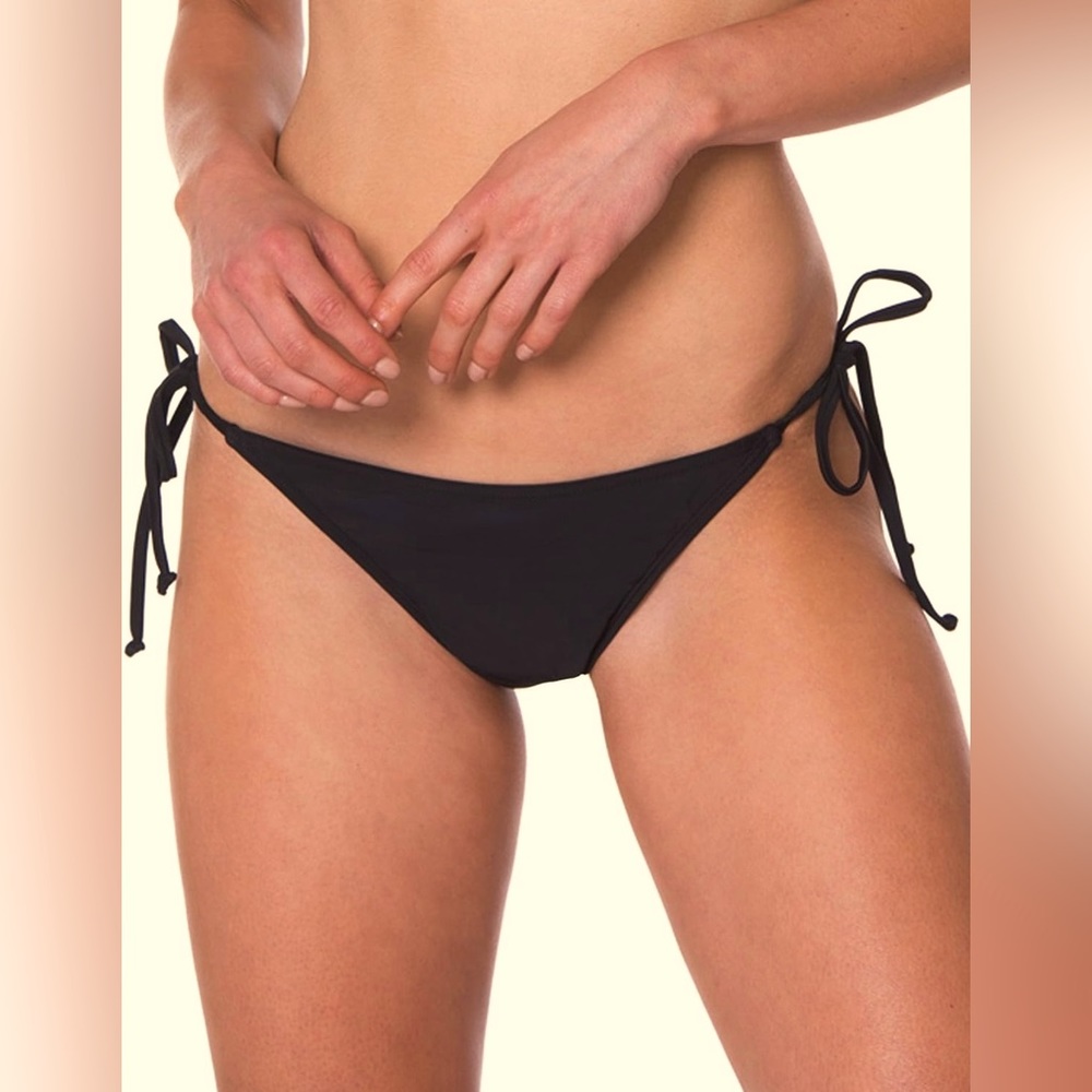 Thong Bikini Bottom - Black - XL